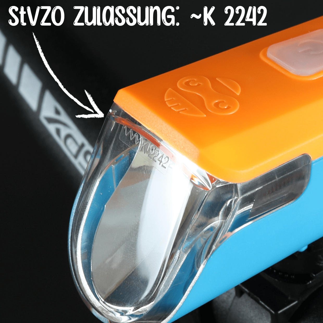 STVZO Gravierung am Speed Buddies Kinderfahrradlicht